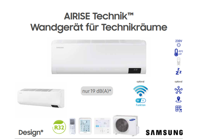 Samsung AIRISE Technik™ Mono-Split Set Kühlen/Heizen: 5,.00 (1.60~6.70)/6.00 (1.30~8.00) kW