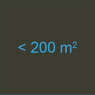 &lt; 200 m2