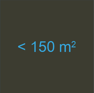 &lt; 150 m2