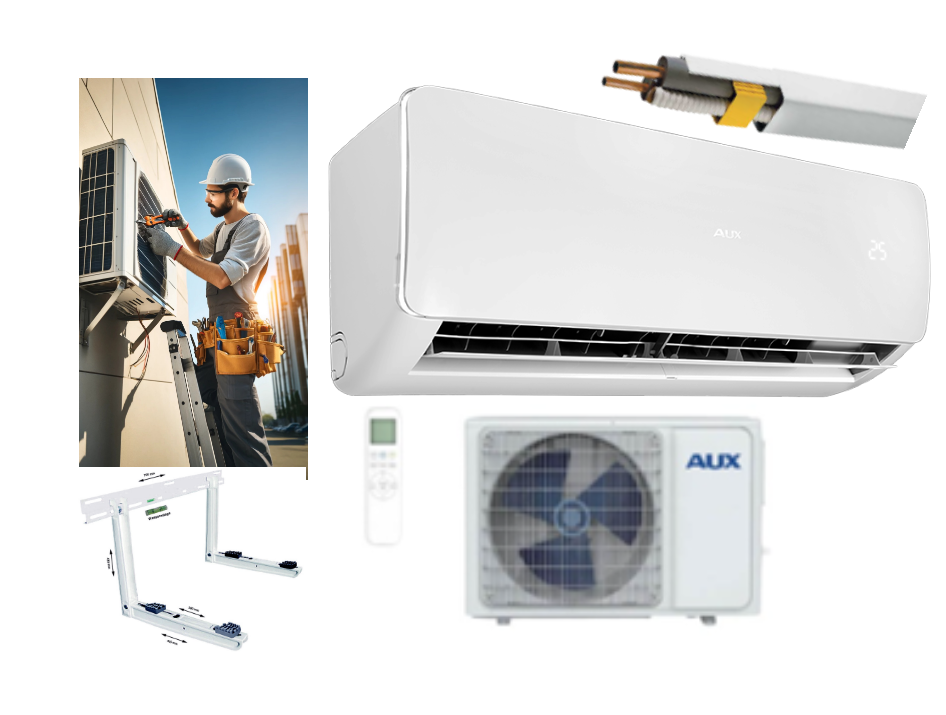 AUX-Freedom PLUS Inverter-Mono-Split-Klimagerät  Kühlen&amp;Heizen  (SET)-Kühlen &amp; Heizen (FH Serie) 2,7 (1,4-3,3) kWinkl. Standardmontage