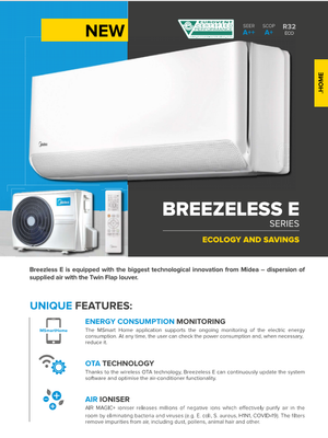 Midea BrezzeleSS E-KCB-09NXD1-A1-Klimagerät Set (Kühlen/heizen) 1-3,5 kW/1-3,8 kW