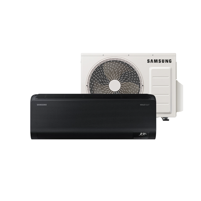 RAC Set R32 NASA Wind-Free™ Exklusiv Black Wand-|Außengerät - Samsung Kühlen:2.00 (0.96~3.20) kW/Heizen: 2.20 (0.70~6.70) kW