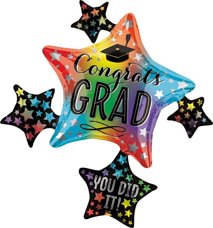 35&quot; Colorful Grad Cluster Balloon