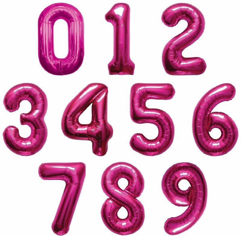 34&quot; Magenta Numbers