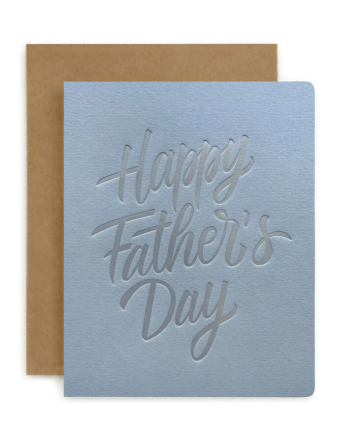 Happy Father&#39;s Day Greeting Card Bespoke Letterpress