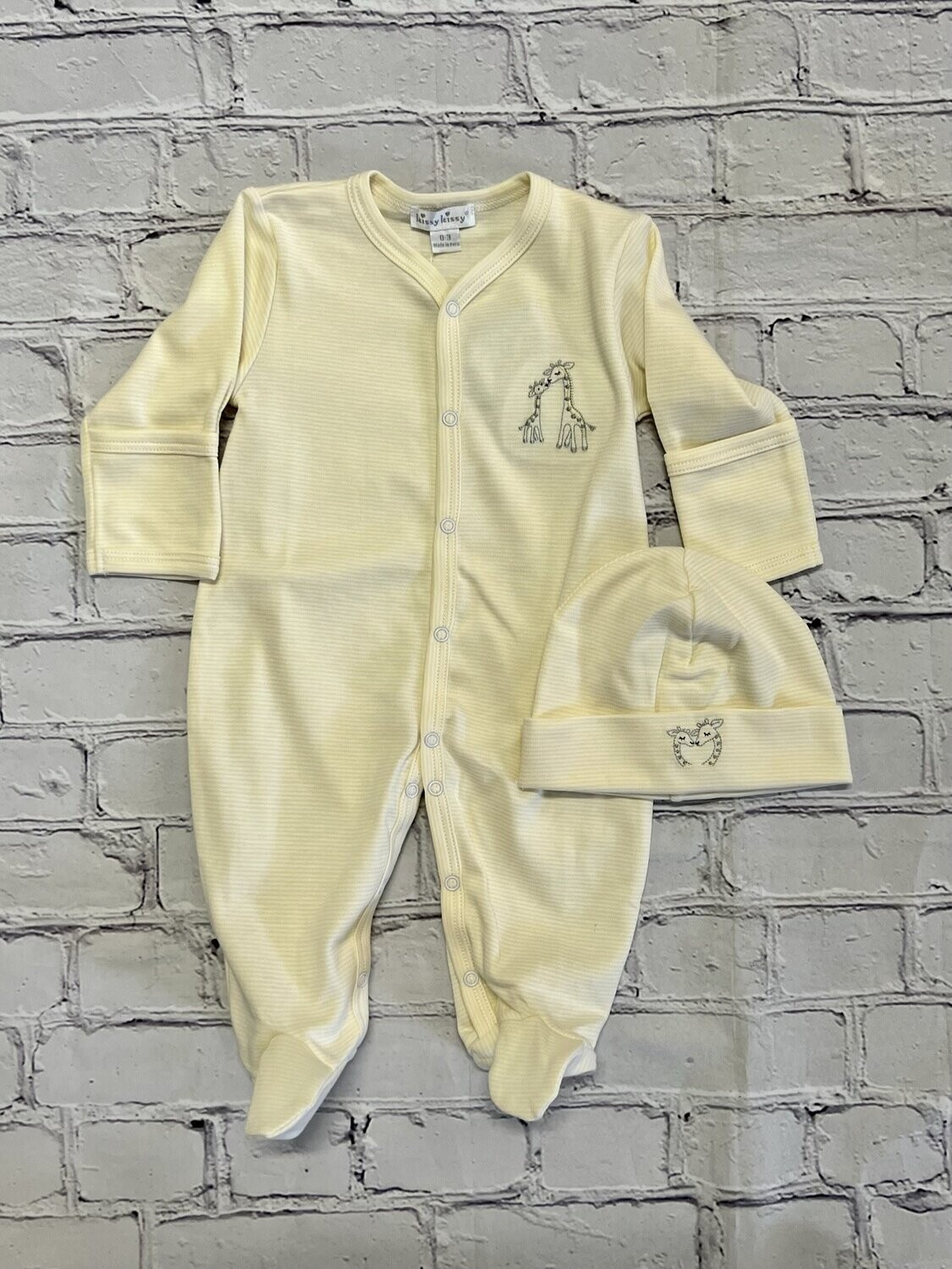 Kissy Kissy- Giraffe Generations Footie w/Hat