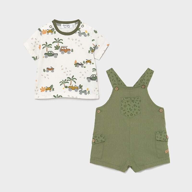 Mayoral- Newborn- Overall &amp; T-shirt Set