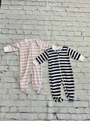 Kissy Kissy- Board Stripe Footie w/Zipper