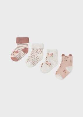 Mayoral- Newborn- Set of 4 Socks Girls 