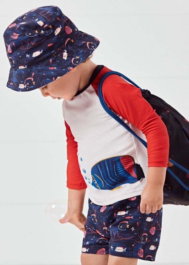 Mayoral- Baby- Ecofriends Swimwear Outfit w/Reversible Swim Hat 3PC