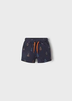 Mayoral- Baby- Basic Granite Polo &amp; Printed Bermuda Shorts