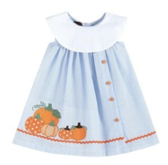 Lil Cactus- Holiday Seersucker Yoke Dress