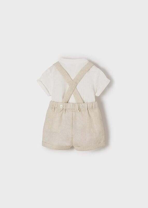 Mayoral- Newborn- Short Set w/Suspenders