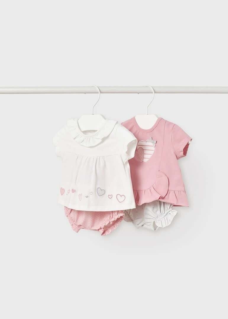 Mayoral- Newborn- Ecofriends Mix &amp; Match Short Sets, Size: 0-1M, Color: 94 Colorete, Style: 1609