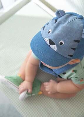 Mayoral- Newborn- Printed Motif Denim Hat