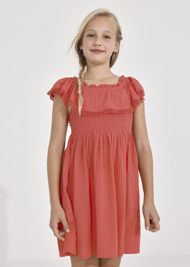 Mayoral- Junior- Smocked Ruffle Dress