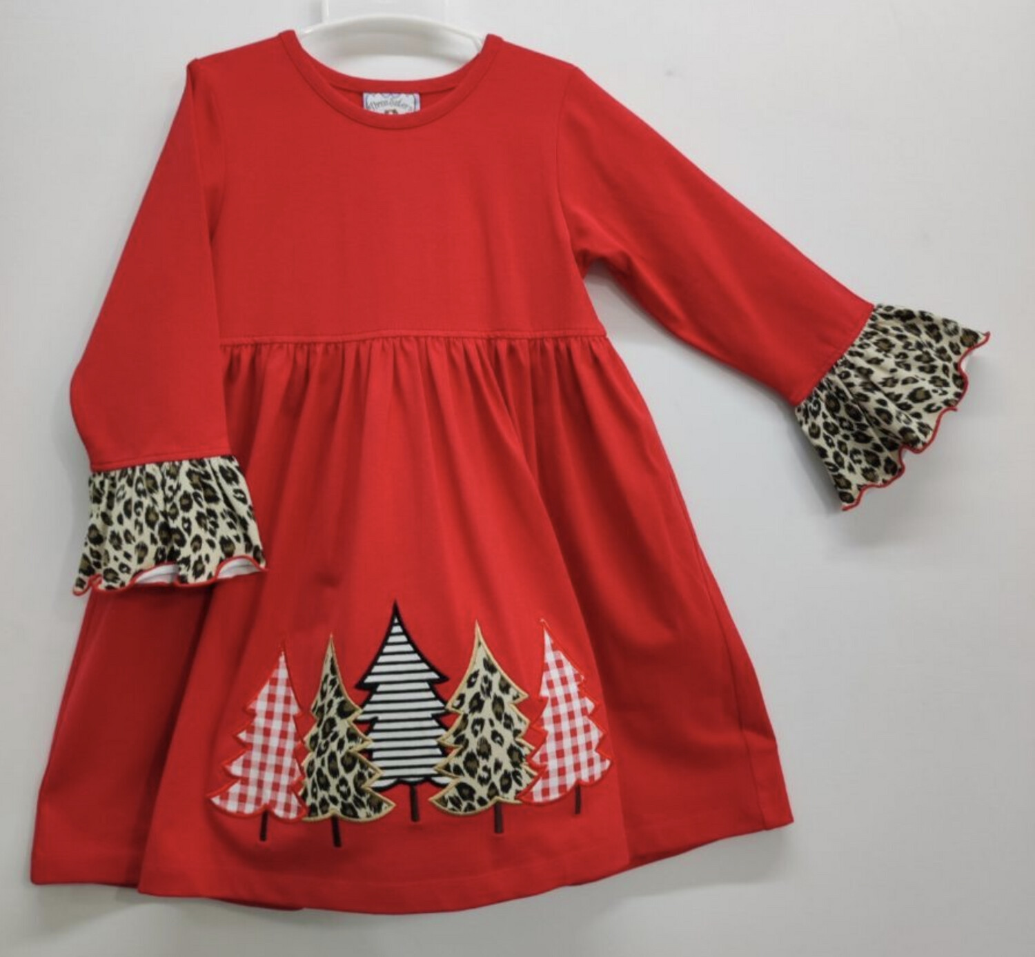 Three Sisters- Christmas Tree Applique Dress