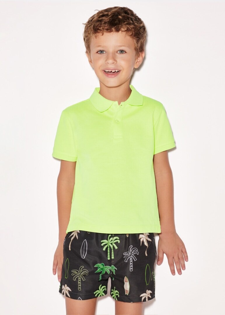 Mayoral- Mini- Ecofriends Graphic Tee &amp; Printed Swim Trunks