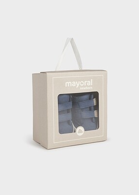 Mayoral- Newborn- Boy Shoes Double Velcro Straps