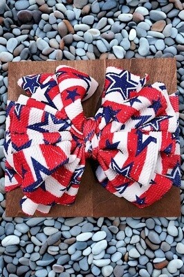 Kids Charm- Stars &amp; Stripes Printed Big Tassel Headband