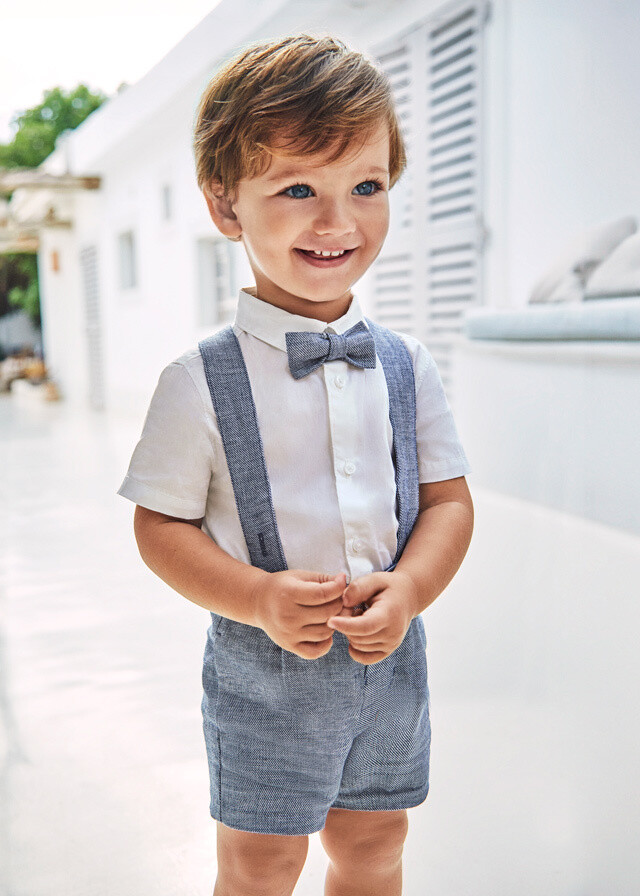 Mayoral- Baby- Shorts &amp; Bowtie Shirt Set