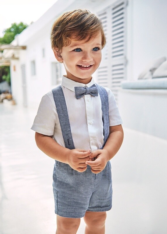 Mayoral- Baby- Shorts &amp; Bowtie Shirt Set