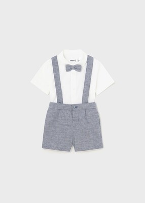 Mayoral- Baby- Shorts &amp; Bowtie Shirt Set