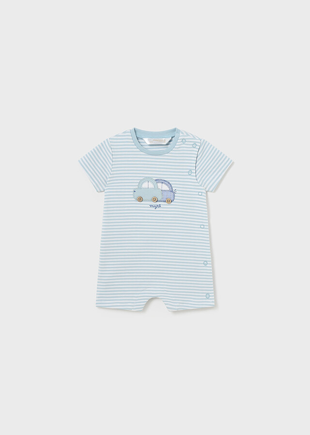 Mayoral- Newborn- Knit Striped Romper Better Cotton