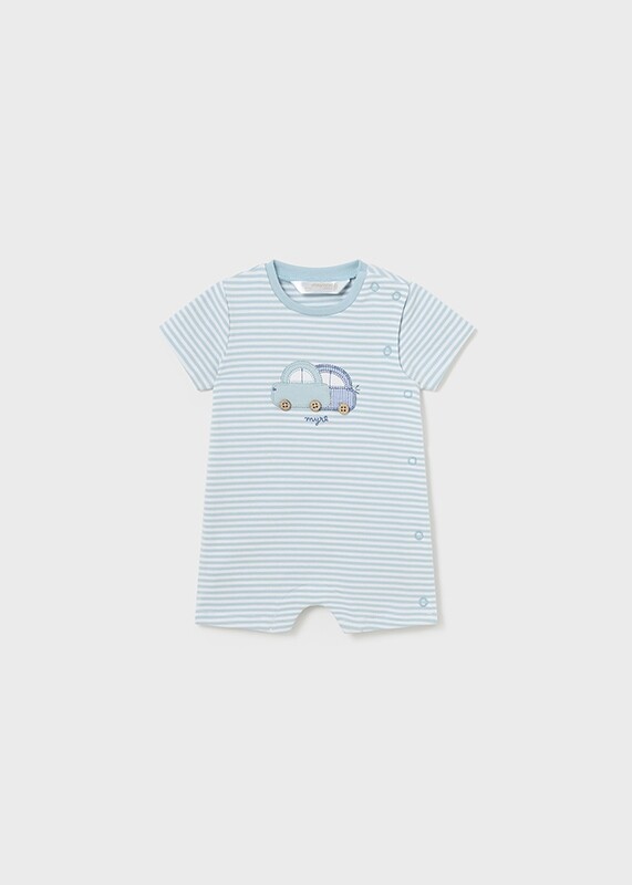 Mayoral- Newborn- Knit Striped Romper Better Cotton
