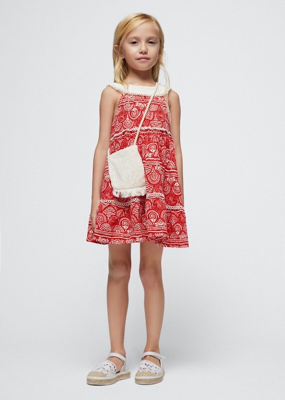 Mayoral- Mini- Dress w/Guipure Purse