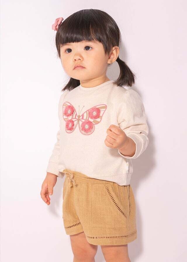 Mayoral- Baby- S/S Embroidered Motif T-Shirt &amp;  Linen Shorts