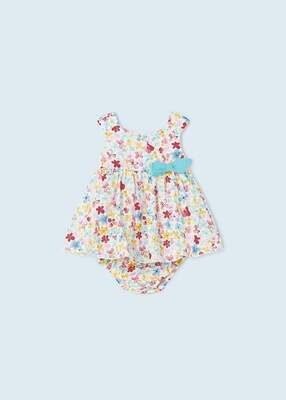 Mayoral- Newborn-Printed Dress w/Bloomers