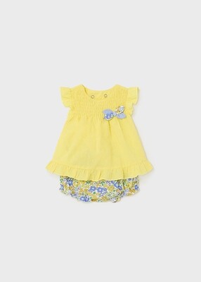 Mayoral- Newborn- Smocked Floral Bloomer Set Better Cotton