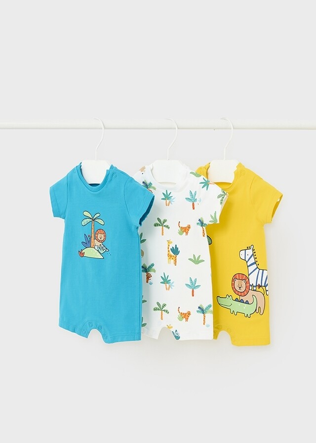 Mayoral- Newborn- 3 Pack Romper Better Cotton