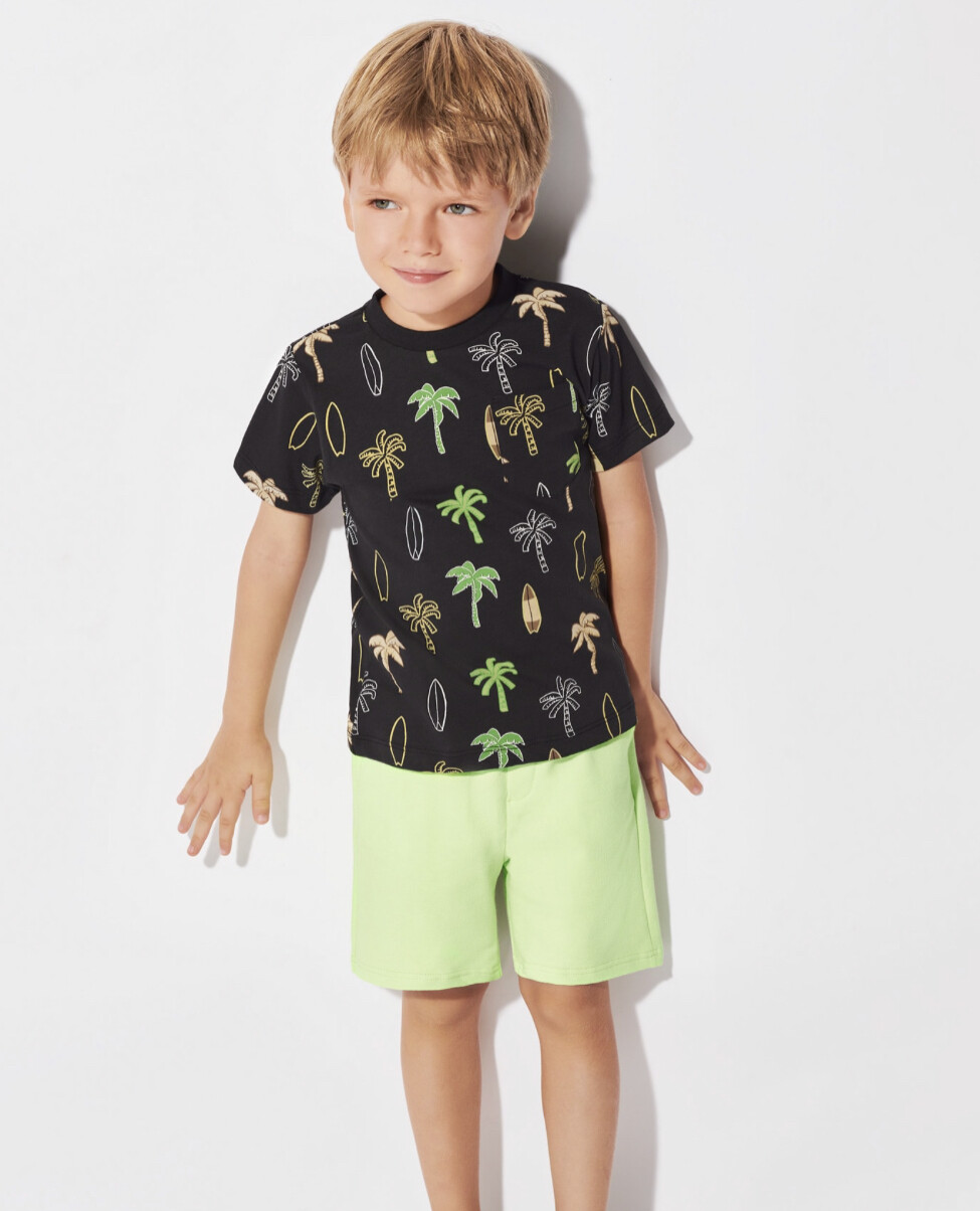 Mayoral- Mini- Ecofriends Graphic Tee &amp; Cotton Shorts Boy