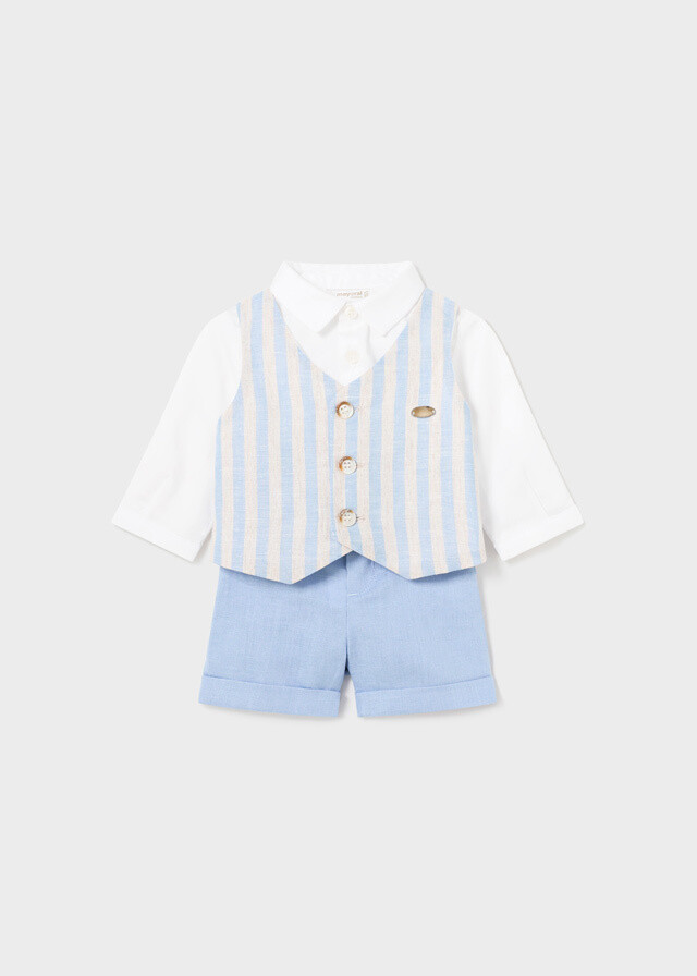 Mayoral- Newborn- Ecofriends Shorts w/Shirt-vest Occasion Wear