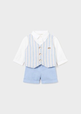 Mayoral- Newborn- Ecofriends Shorts w/Shirt-vest Occasion Wear