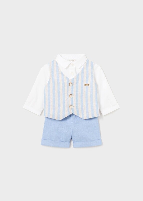 Mayoral- Newborn- Ecofriends Shorts w/Shirt-vest Occasion Wear