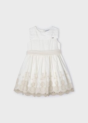 Mayoral- Mini- Ecofriends Embroidered Belted Dress Special Occasion
