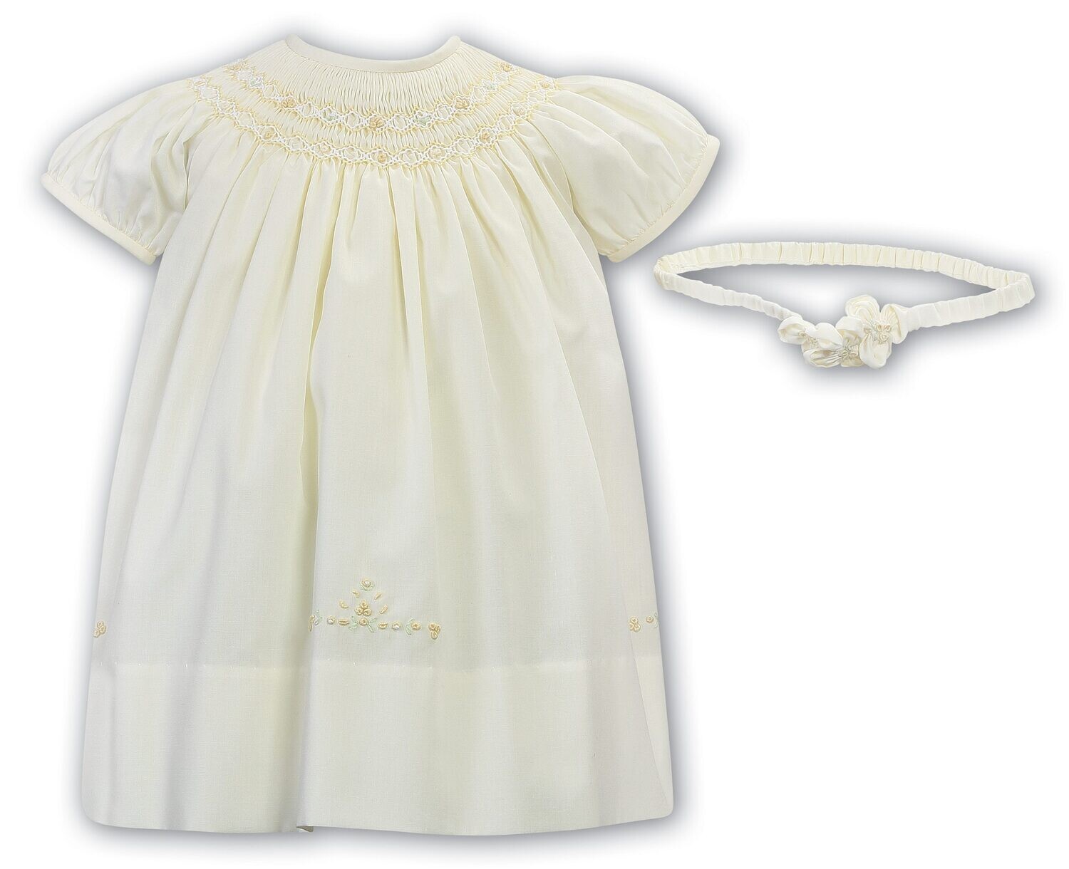 Sarah Louise- Bishop Hand Smocked Dress w/ Headband