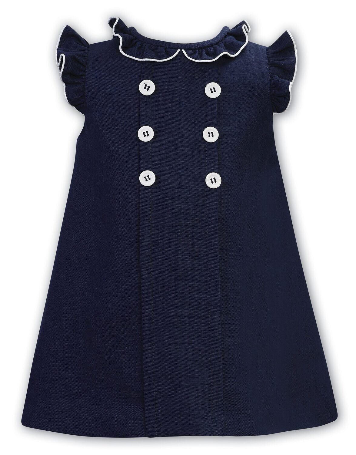 Sarah Louise- Sailor Ruffle Sleeve Dress