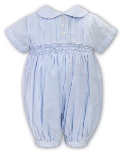 Sarah Louise- Smocked Pintuck Short Romper