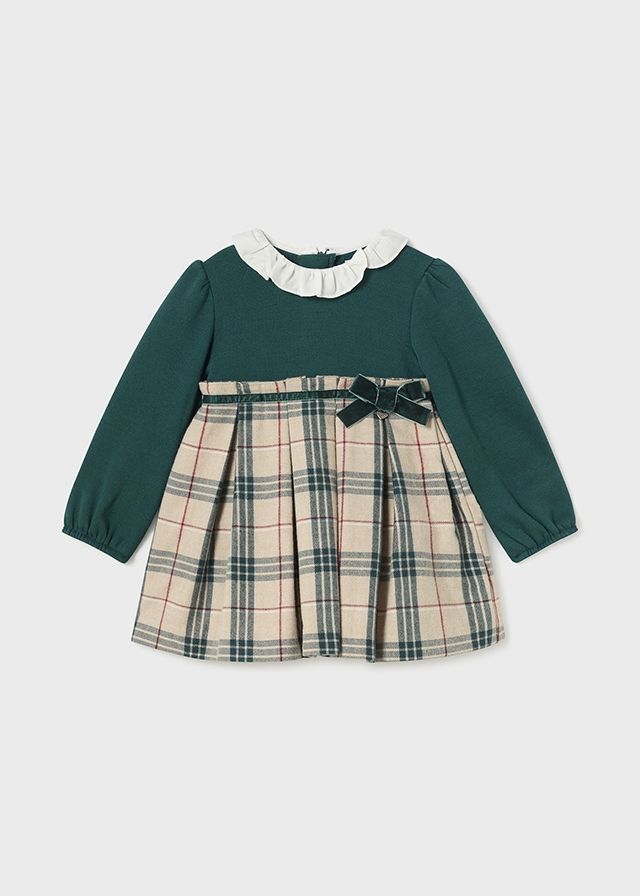 Mayoral- Baby- Plaid Dress Long Sleeve