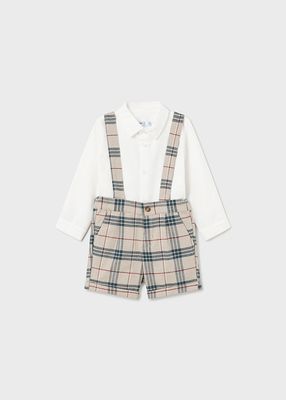 Mayoral- Baby- Plaid Shorts and Shirt Set Boys
