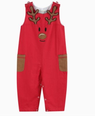 Lil Cactus- Reindeer Pocket Overalls