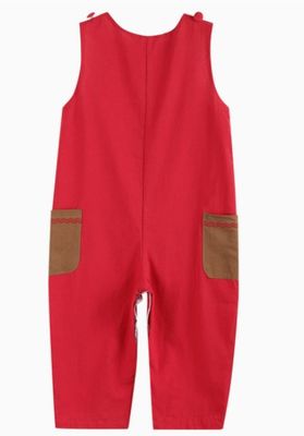 Lil Cactus- Reindeer Pocket Overalls