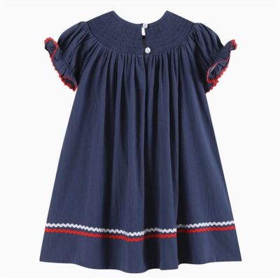 Lil Cactus- Santa Bishop Smocked Dress