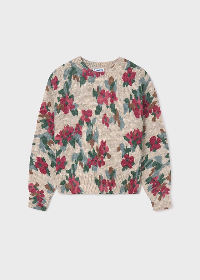 Mayoral- Junior- Floral Print Sweater