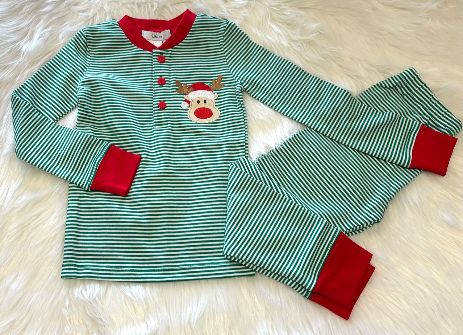 Ishtex Textile- Reindeer Boy&#39;s PJ Set