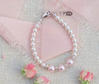 Cherished Moments- Paige Sterling Silver Pearl Bracelet